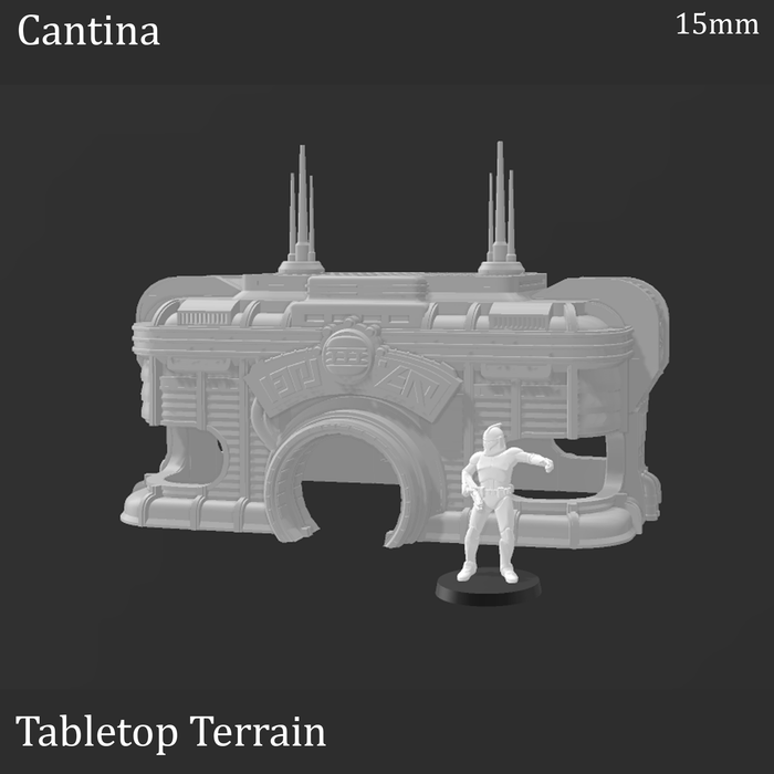 Tabletop Terrain Building Sci-Fi Futuristic Cantina Tabletop Terrain
