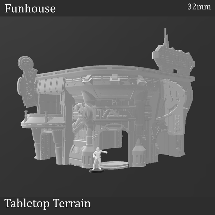 Tabletop Terrain Building Sci-Fi Futuristic Funhouse Tabletop Terrain