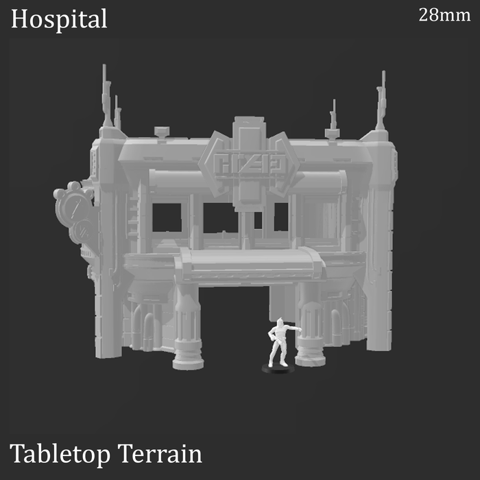 Tabletop Terrain Building Sci-Fi Futuristic Hospital Tabletop Terrain