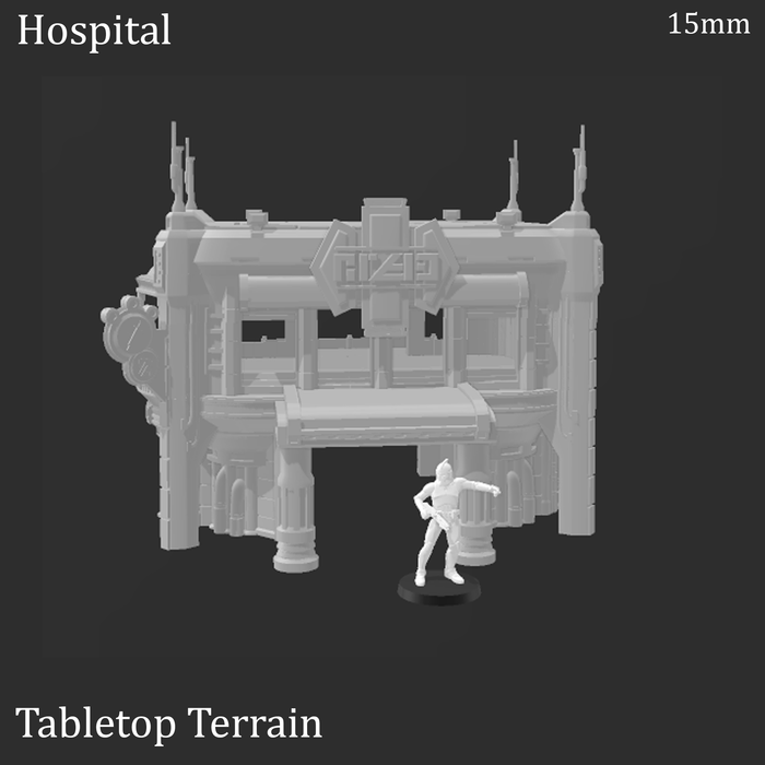 Tabletop Terrain Building Sci-Fi Futuristic Hospital