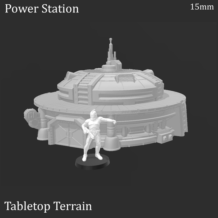 Tabletop Terrain Building Sci-Fi Futuristic Power Station Tabletop Terrain