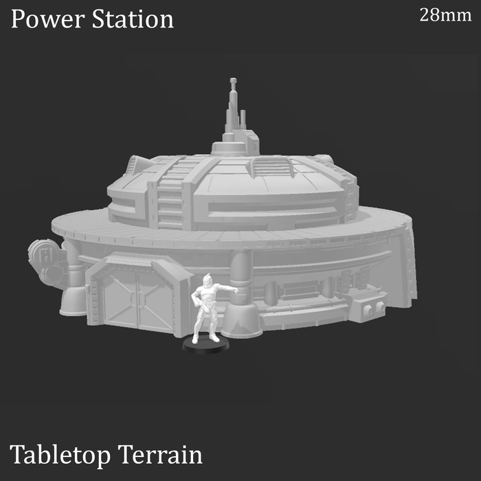 Tabletop Terrain Building Sci-Fi Futuristic Power Station