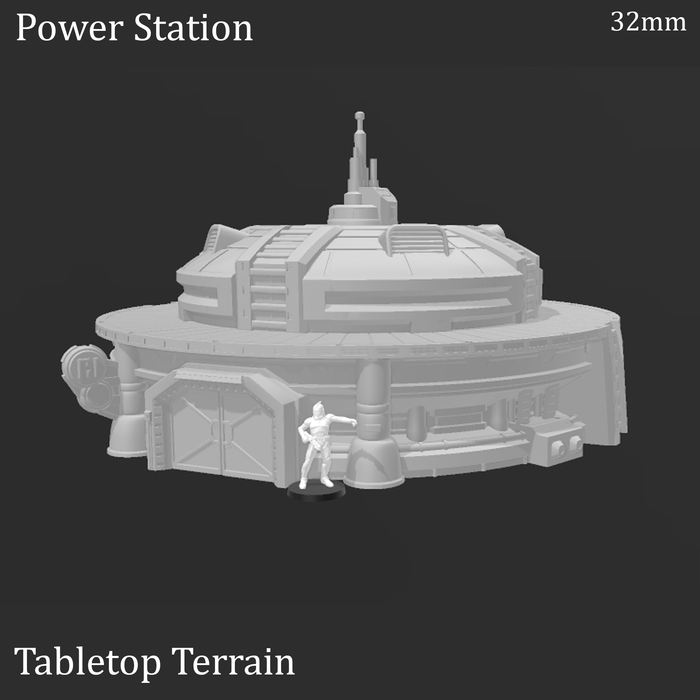 Tabletop Terrain Building Sci-Fi Futuristic Power Station