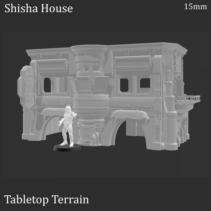 Tabletop Terrain Building Sci-Fi Futuristic Shisha House