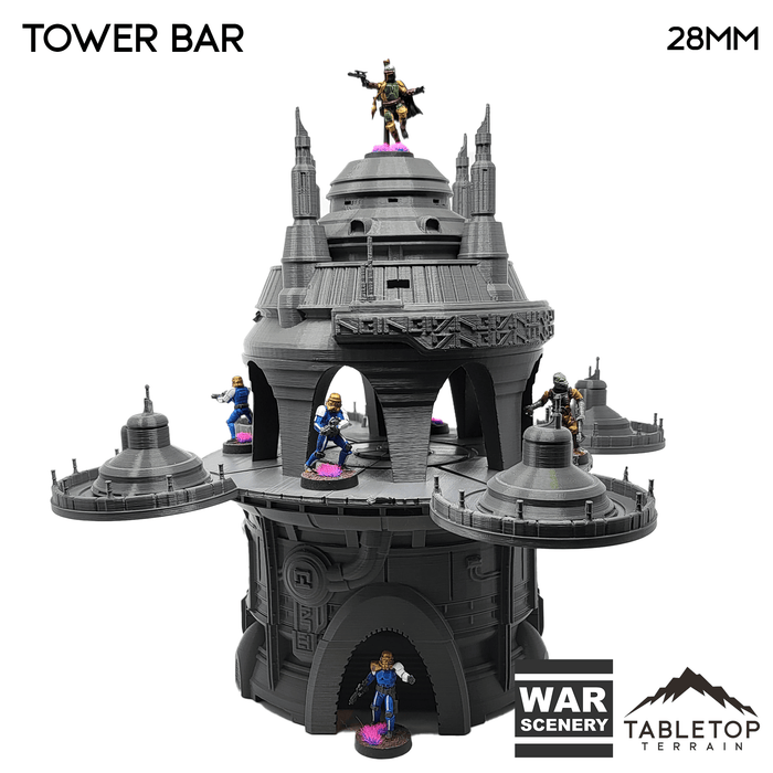 Tabletop Terrain Building Sci-Fi Futuristic Tower Bar