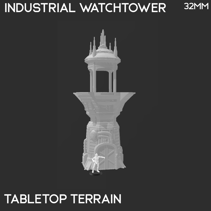 Tabletop Terrain Building Sci-Fi Industrial Watchtower Tabletop Terrain