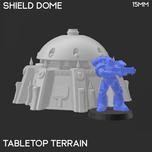 Tabletop Terrain Building Shield Dome - 40k Terrain Tabletop Terrain