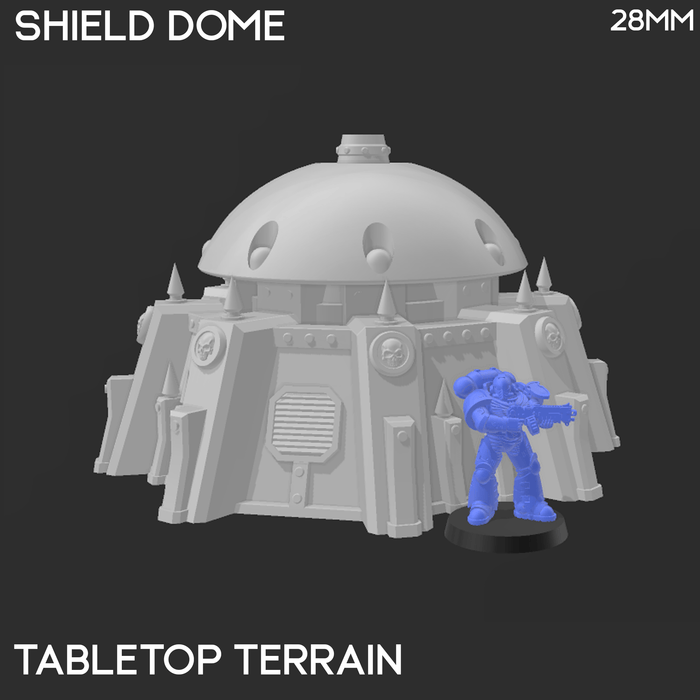 Tabletop Terrain Building Shield Dome - 40k Terrain Tabletop Terrain