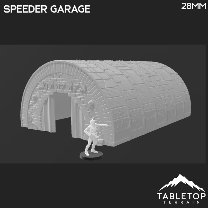 Tabletop Terrain Building Speeder Garage - Ord Ferrum