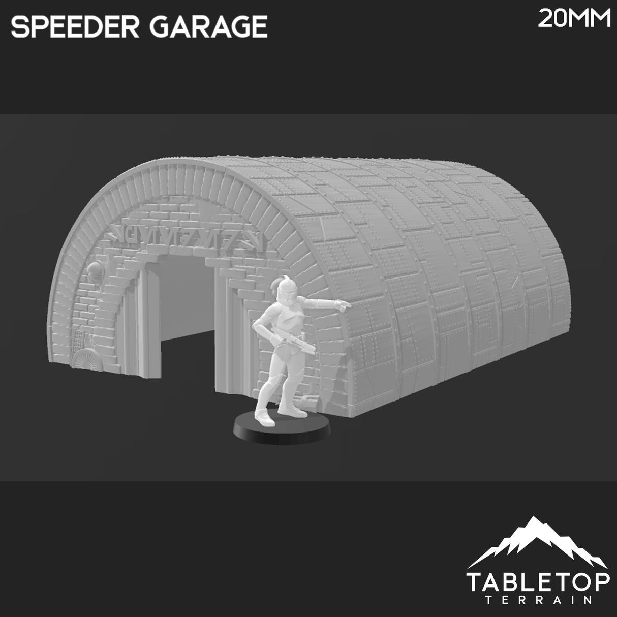 Tabletop Terrain Building Speeder Garage - Ord Ferrum