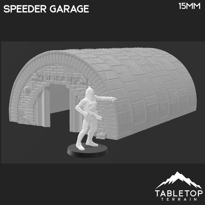 Tabletop Terrain Building Speeder Garage - Ord Ferrum