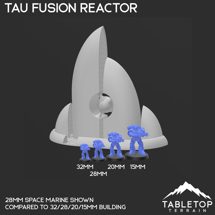 Tabletop Terrain Building Tau Fusion Reactor - 40k Tau Terrain