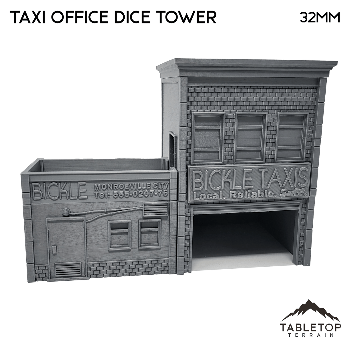 Tabletop Terrain Building Taxi Office - Dice Tower - Marvel Crisis Protocol Building