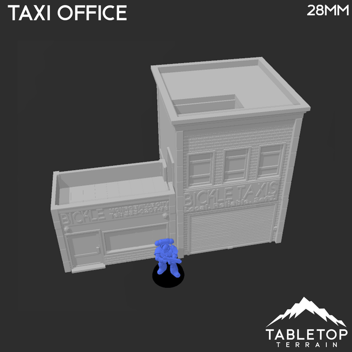 Tabletop Terrain Building Taxi Office - Marvel Crisis Protocol Building Tabletop Terrain