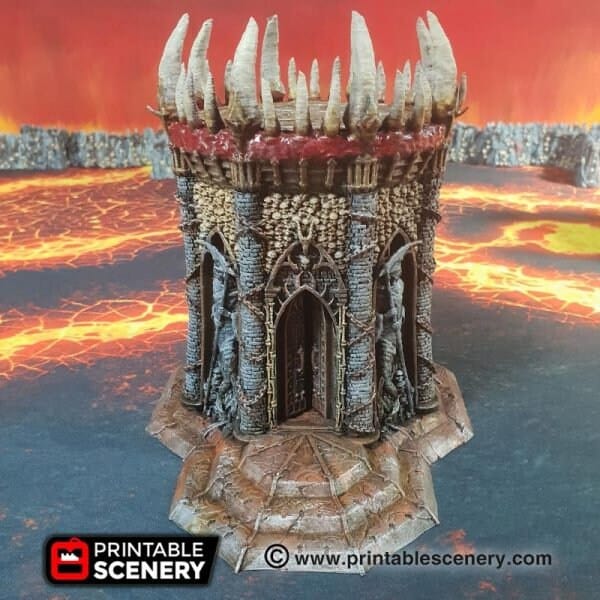 Tabletop Terrain Building Temple of the Damned - Demon Fantasy Building