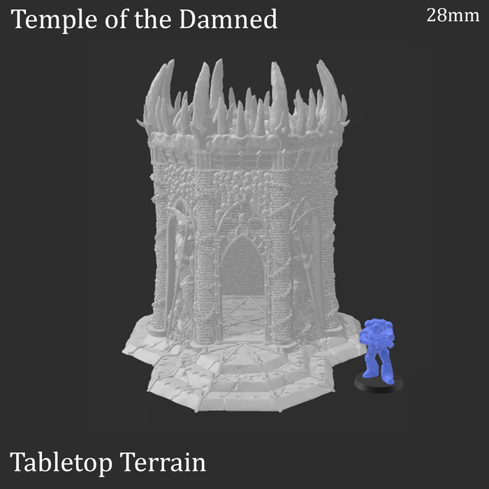 Tabletop Terrain Building Temple of the Damned - Demon Fantasy Building