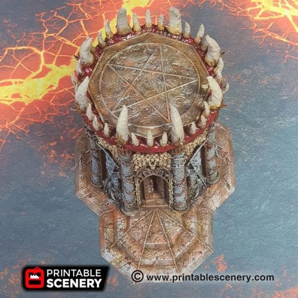Tabletop Terrain Building Temple of the Damned - Demon Fantasy Building