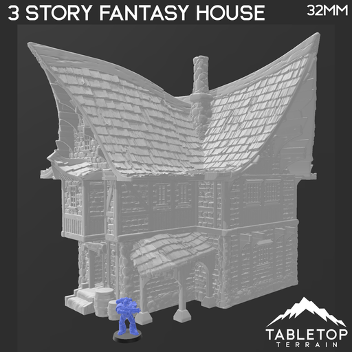 Tabletop Terrain Building Three Story Fantasy House - City of Spiritdale - Fantasy Building