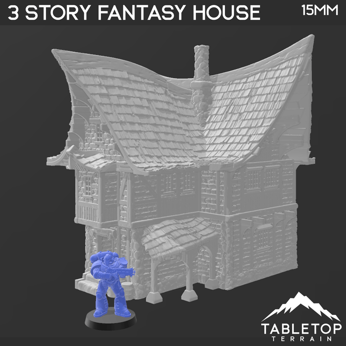 Tabletop Terrain Building Three Story Fantasy House - City of Spiritdale - Fantasy Building