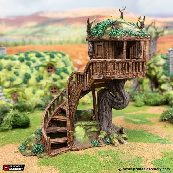 Tabletop Terrain Building Tree House - Rise of the Halflings - Fantasy Building