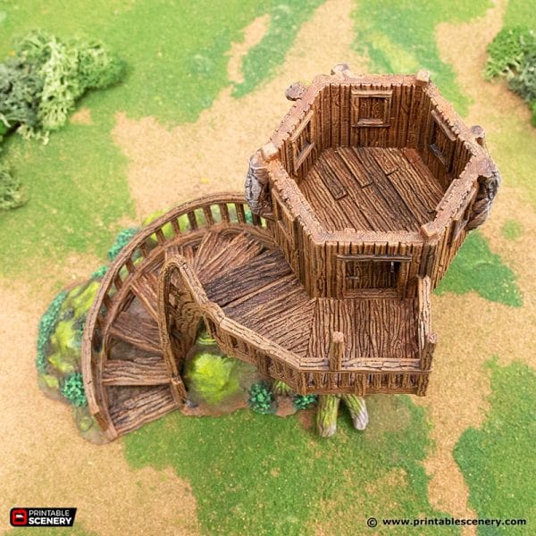 Tabletop Terrain Building Tree House - Rise of the Halflings - Fantasy Building Tabletop Terrain