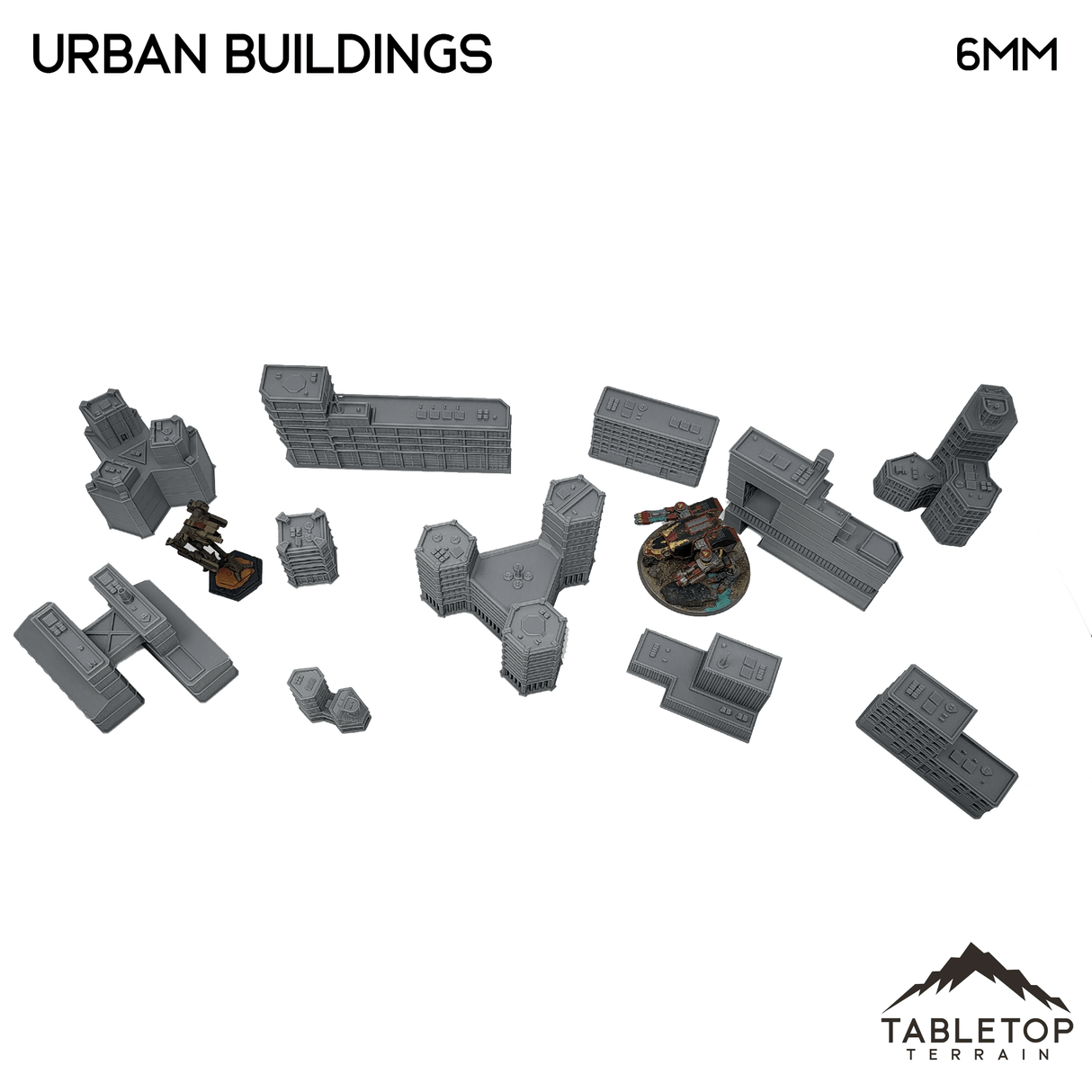 Tabletop Terrain Building Urban Buildings - 6mm terrain