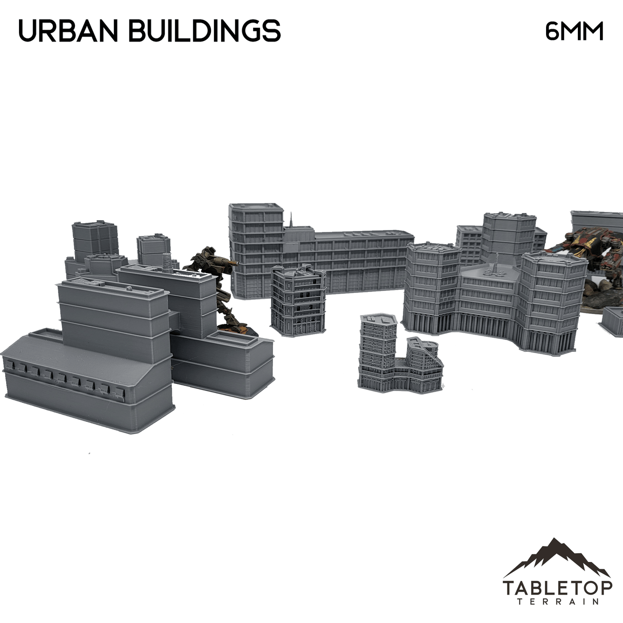 Tabletop Terrain Building Urban Buildings - 6mm terrain