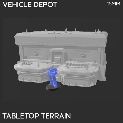 Tabletop Terrain Building Vehicle Depot - 40k Terrain