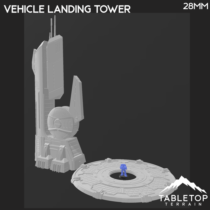 Tabletop Terrain Building Vehicle Landing Tower - Tau 40k Building
