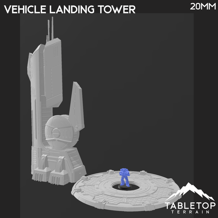 Tabletop Terrain Building Vehicle Landing Tower - Tau 40k Building Tabletop Terrain