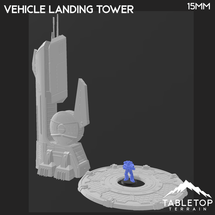 Tabletop Terrain Building Vehicle Landing Tower - Tau 40k Building