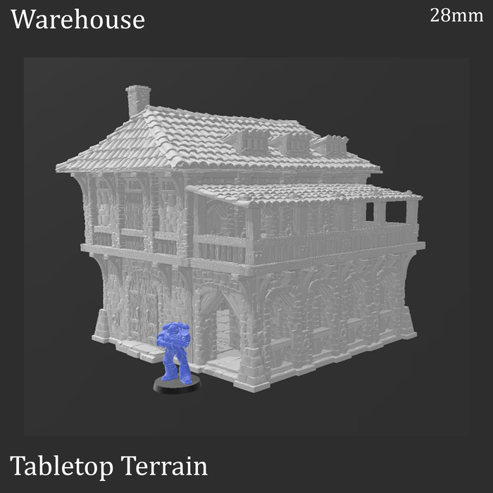 Tabletop Terrain Building Warehouse - Fantasy Building Tabletop Terrain