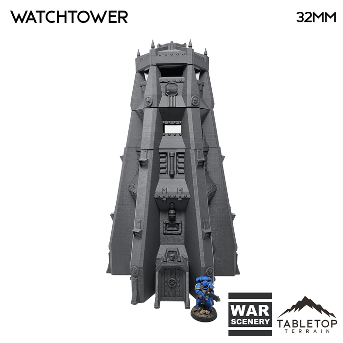 Tabletop Terrain Building Watchtower Grimdark Stronghold- 40k Terrain