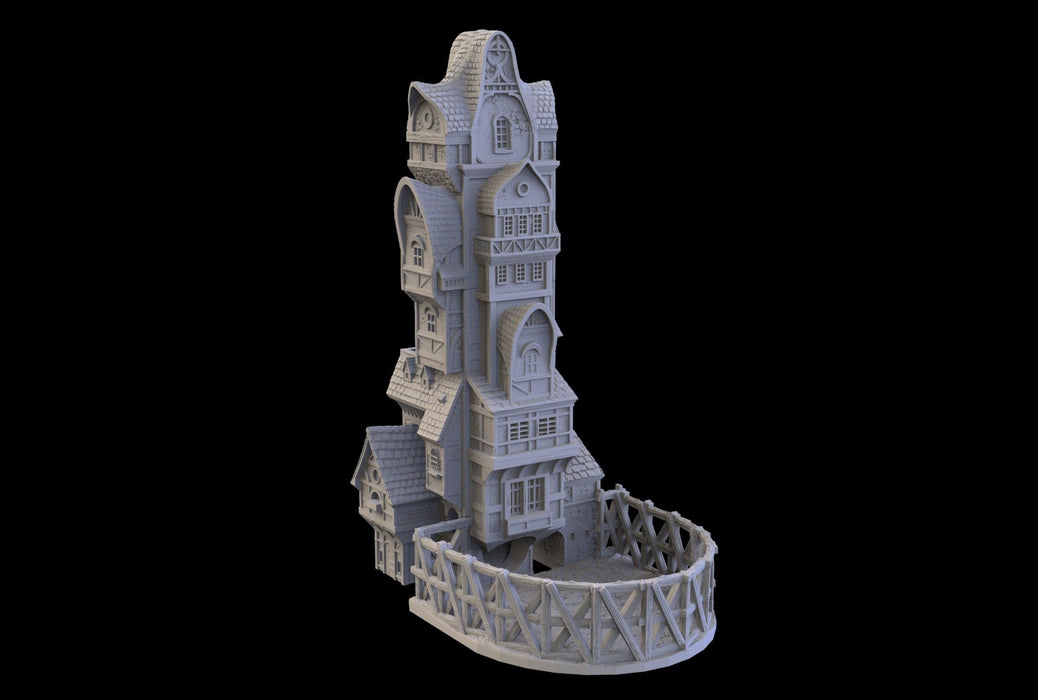 Tabletop Terrain Dice Tower Dice Tower - City of Spiritdale - Fantasy Dice Tower