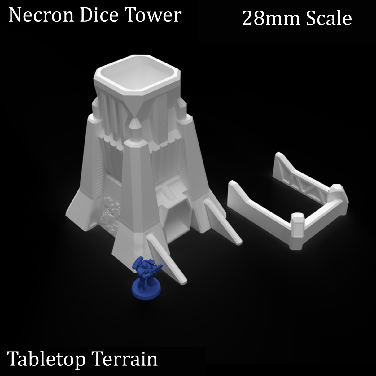 Tabletop Terrain Dice Tower Necron Dice Tower - 40k Necron Terrain