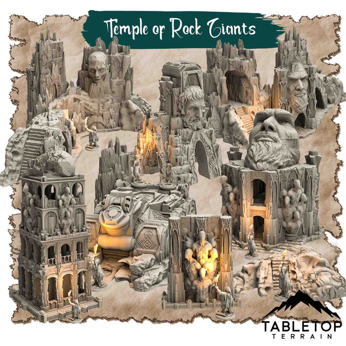 Tabletop Terrain Dungeon Terrain Temple of the Rock Giants - Thematic Dungeon Terrain Tabletop Terrain