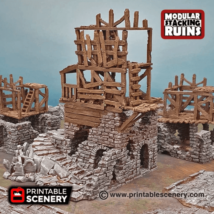 Tabletop Terrain Ruins Rickety Lodgings - Fantasy Building