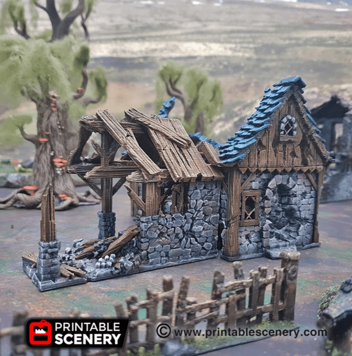 Tabletop Terrain Ruins Ruined Blacksmith - Fantasy Ruins