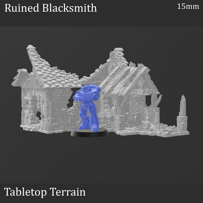 Tabletop Terrain Ruins Ruined Blacksmith - Fantasy Ruins Tabletop Terrain