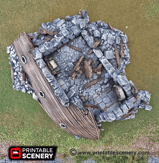Tabletop Terrain Ruins Ruined Boathouse - Fantasy Ruins