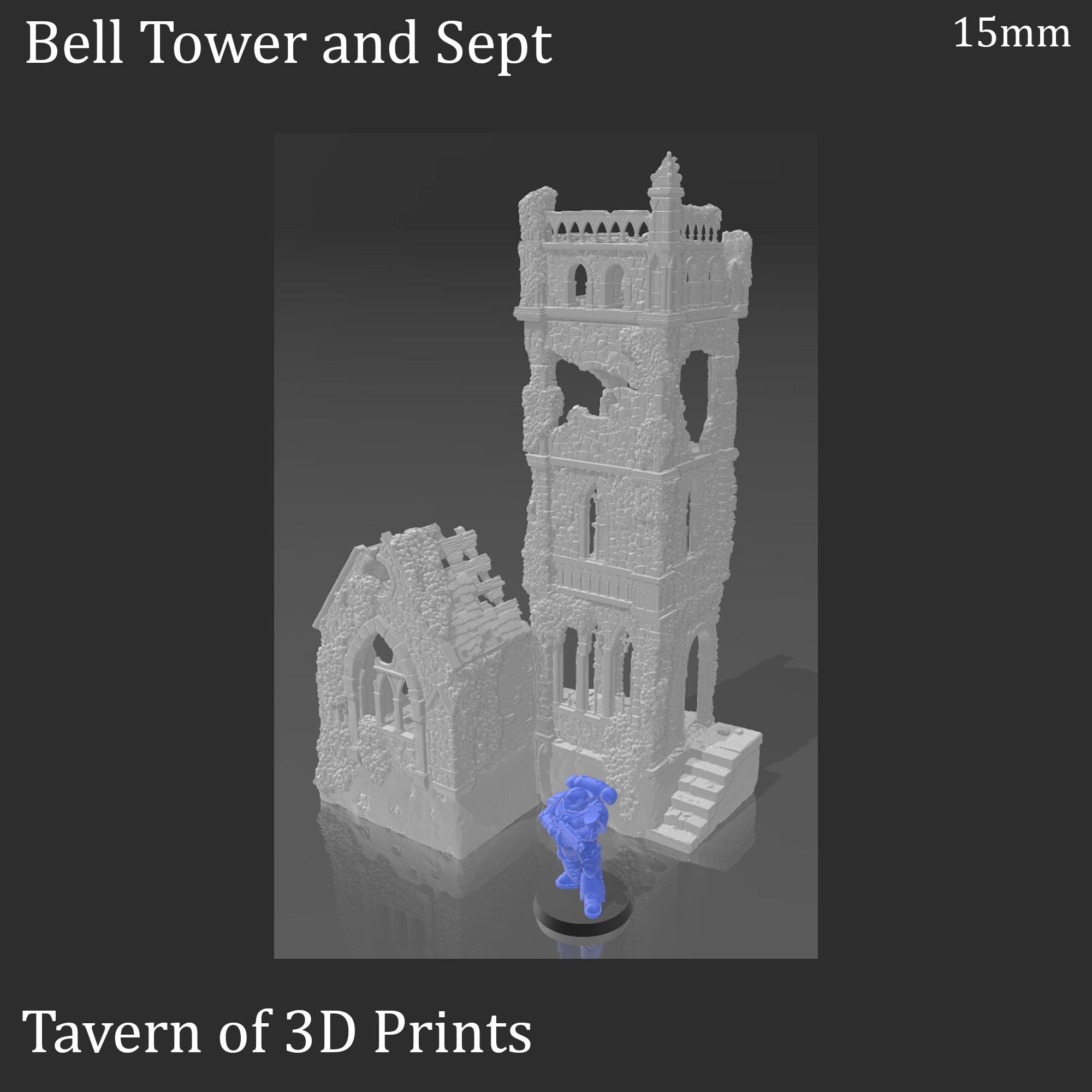 その他 Terrain - Tower, Ruin Castle Tower Ruin – Tabletop Terrain