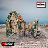 Tabletop Terrain Ruins Ruined Church - Bell Tower and Sept
