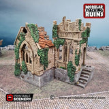 Tabletop Terrain Ruins Ruined Church - Bell Tower and Sept