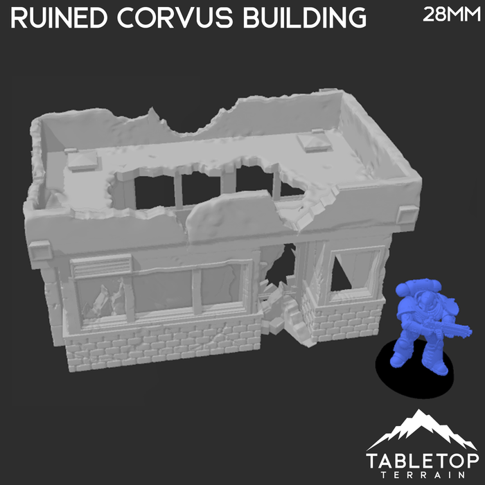 Tabletop Terrain Ruins Ruined Corvus Building - Marvel Crisis Protocol Ruins Tabletop Terrain