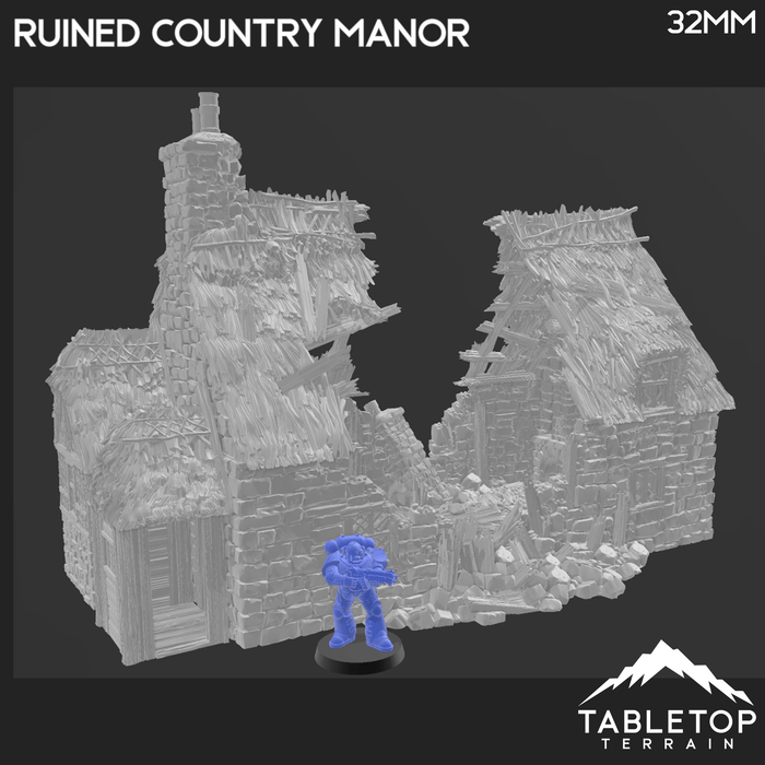 Tabletop Terrain Ruins Ruined Country Manor - Country & King - Fantasy Historical Ruins