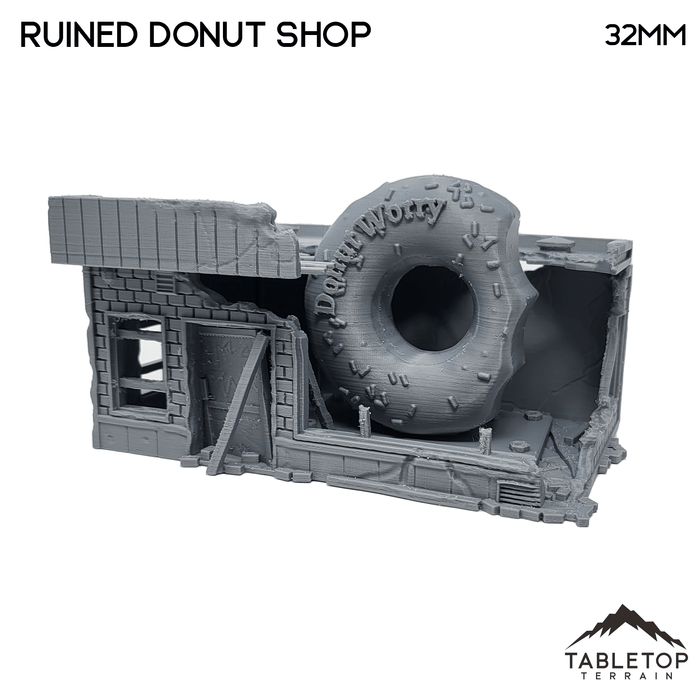 Tabletop Terrain Ruins Ruined Donut Shop - Marvel Crisis Protocol Ruins Tabletop Terrain