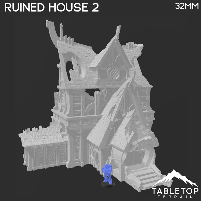 Tabletop Terrain Ruins Ruined House 2 - City of Spiritdale - Fantasy Ruins