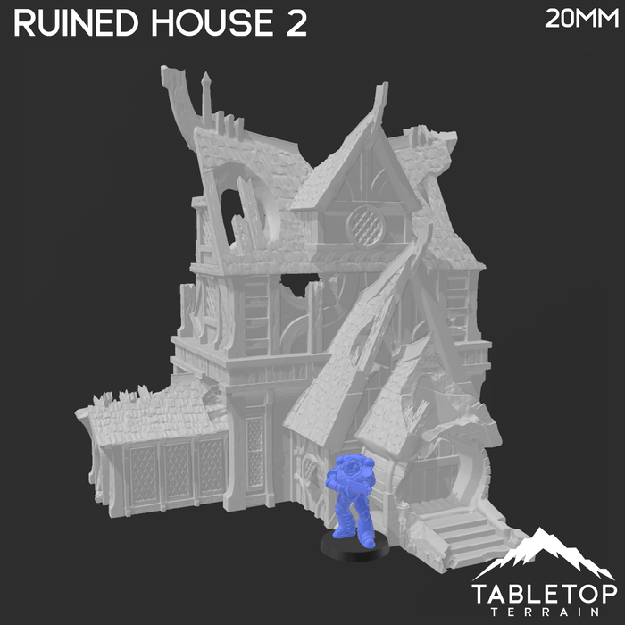 Tabletop Terrain Ruins Ruined House 2 - City of Spiritdale - Fantasy Ruins Tabletop Terrain