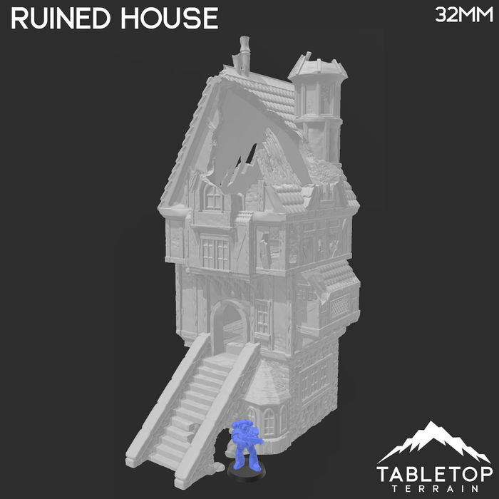 Tabletop Terrain Ruins Ruined House - City of Spiritdale - Fantasy Ruins