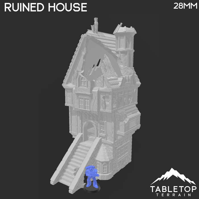 Tabletop Terrain Ruins Ruined House - City of Spiritdale - Fantasy Ruins